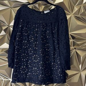 Elegant Black Lace Women's Top